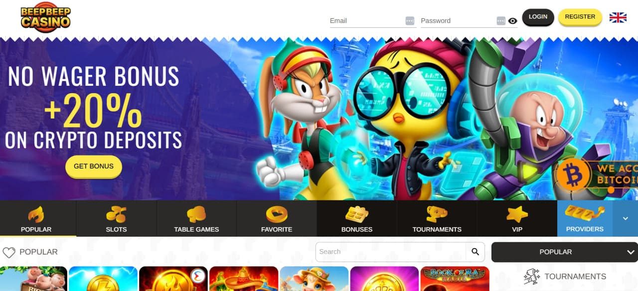 BeepBeep Casino: bonusy a hry